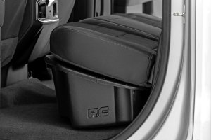 Chevy Silverado 3500 HD Under Seat Storage with Locking Lid - Rough Country - Double Cab - '20-'26 Chevy Silverado 3500 HD Under Seat Storage with Locking Lid - Rough Country - Double Cab - '20-'26